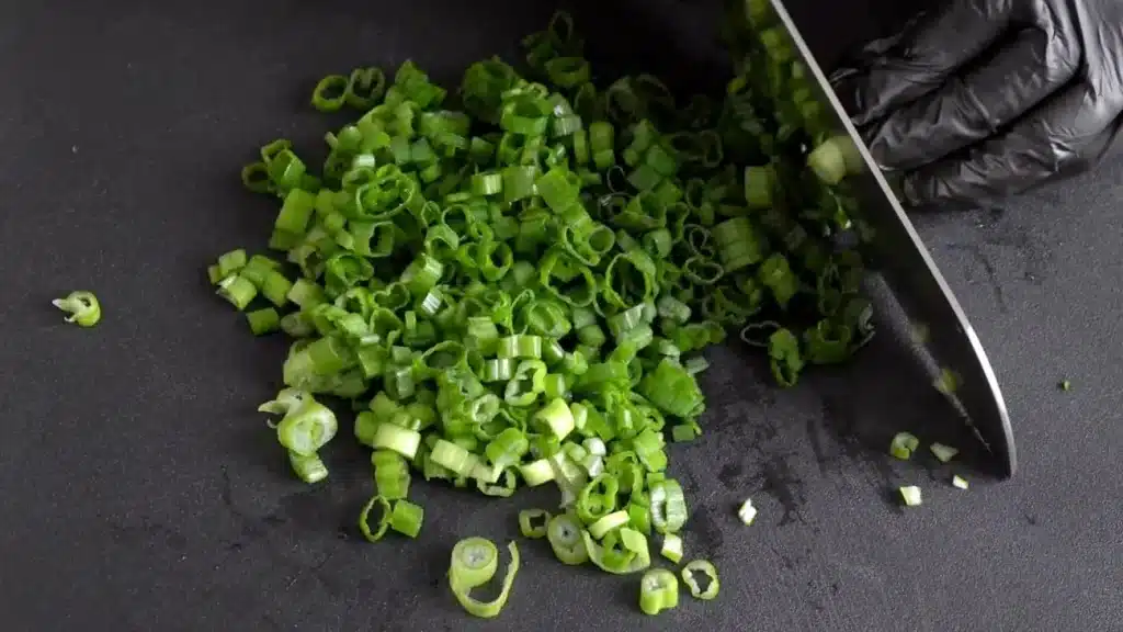 Green Onion Crackers (100% Better Than Store-Bought Snacks!) chop green onion