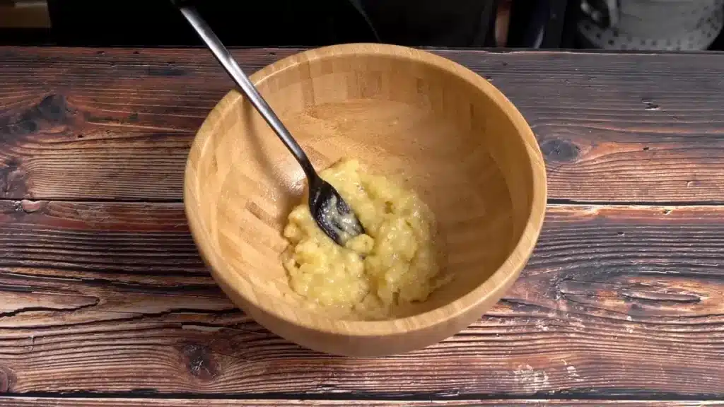 Coconut Cookie Recipe with Just 3 Ingredients (Quick & Easy) in a bowl mash banana