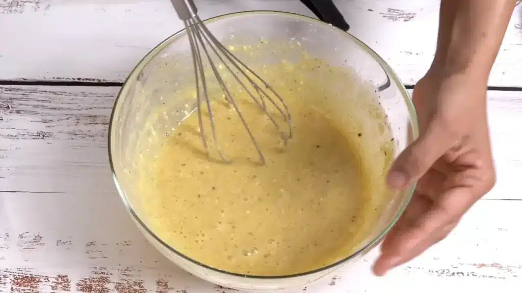 mix egg with all dry ingredients