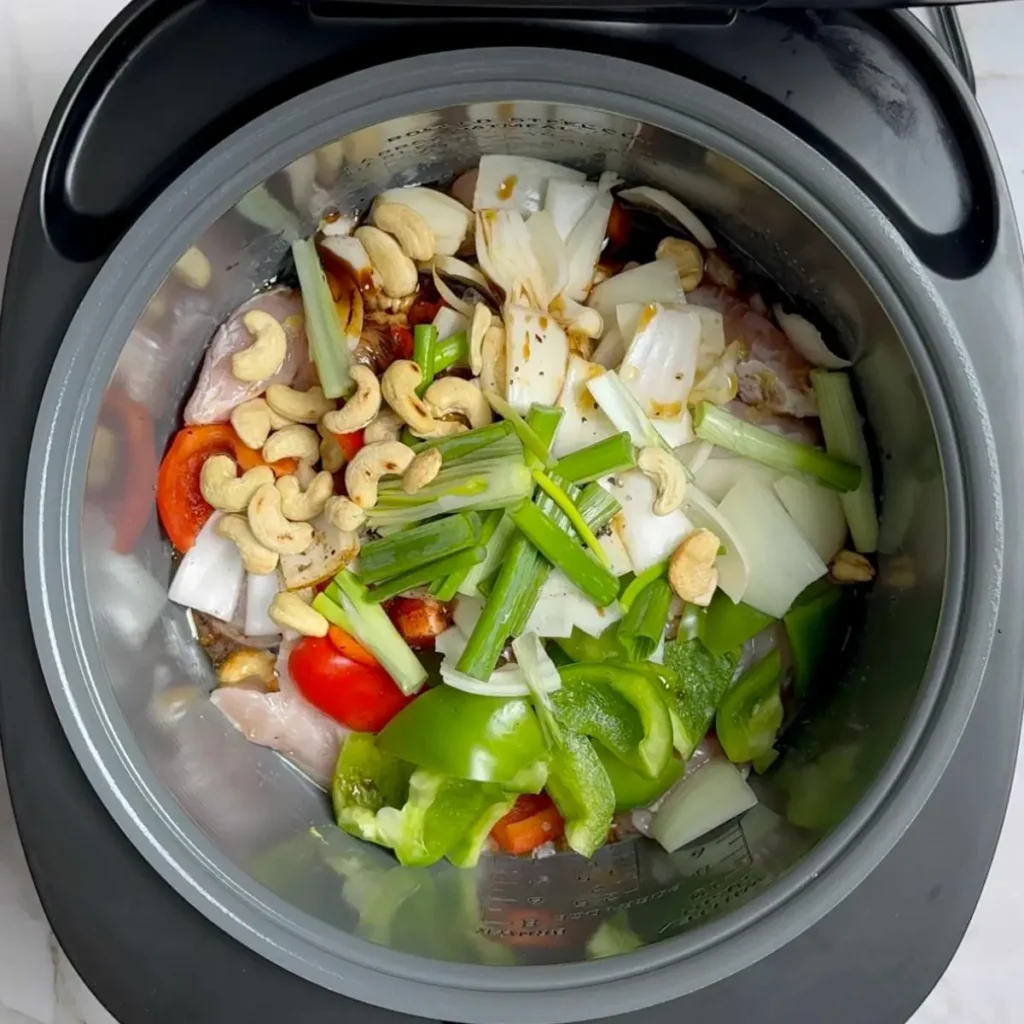 add all the sauces with stock, salt & pepper