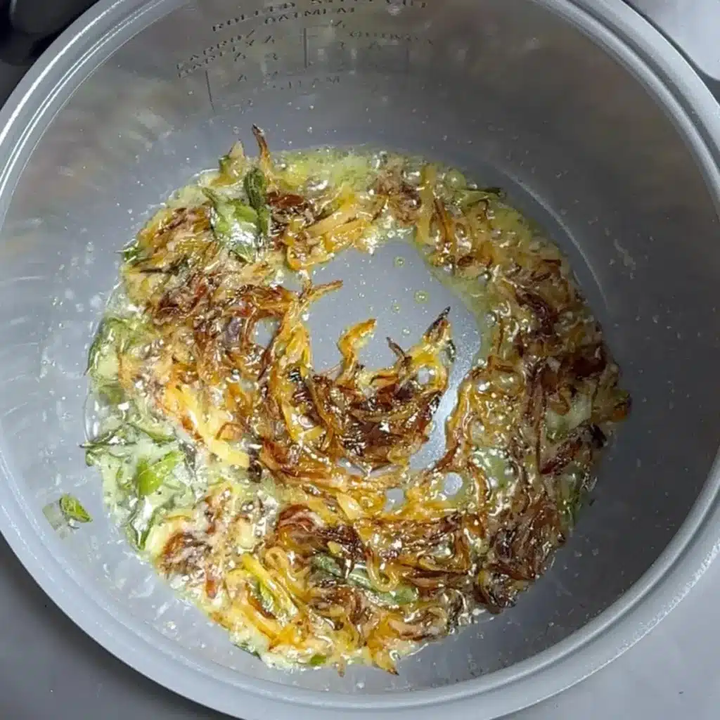 Slow Cook Pineapple Chicken: Easiest Dinner Recipe add garlic paste and caremilized onion