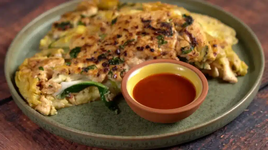 Korean Enoki and Chicken Pajeon: Delicious Meal in 25 mins Korean Enoki and Chicken Pajeon