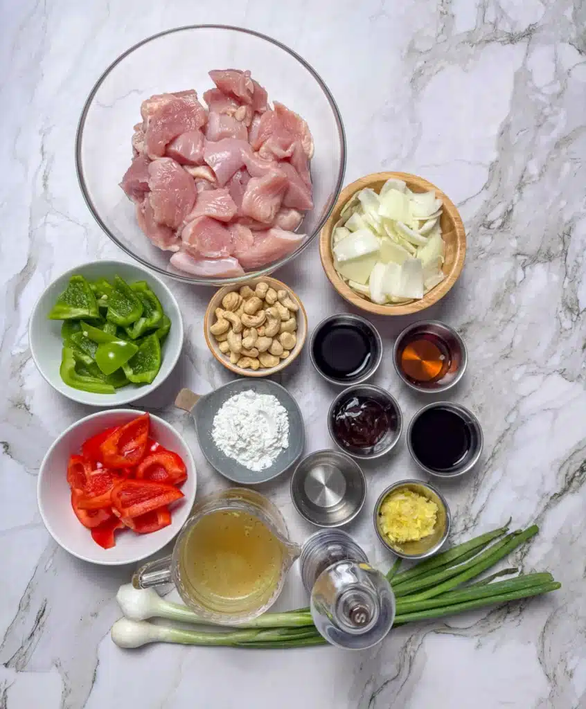 How to Make Maple Cashew Chicken in the Slow Cooker ingredients for maple cashew chicken