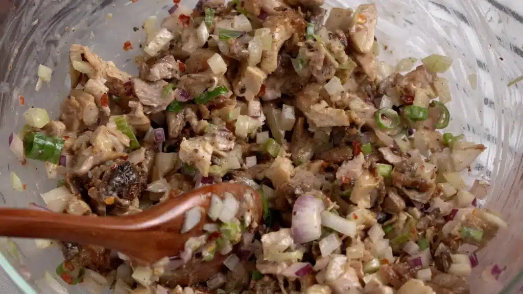 mix all ingredients with chicken