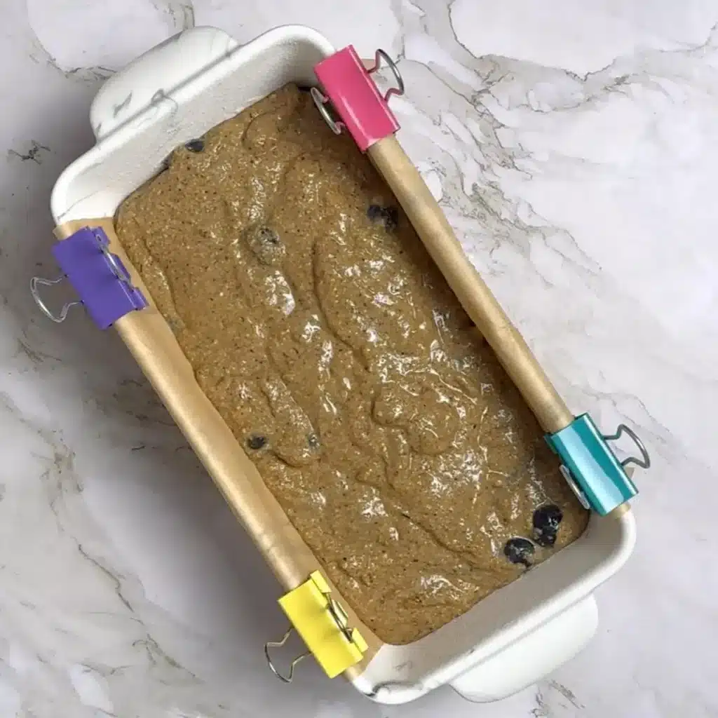 pour the batter in bread pan