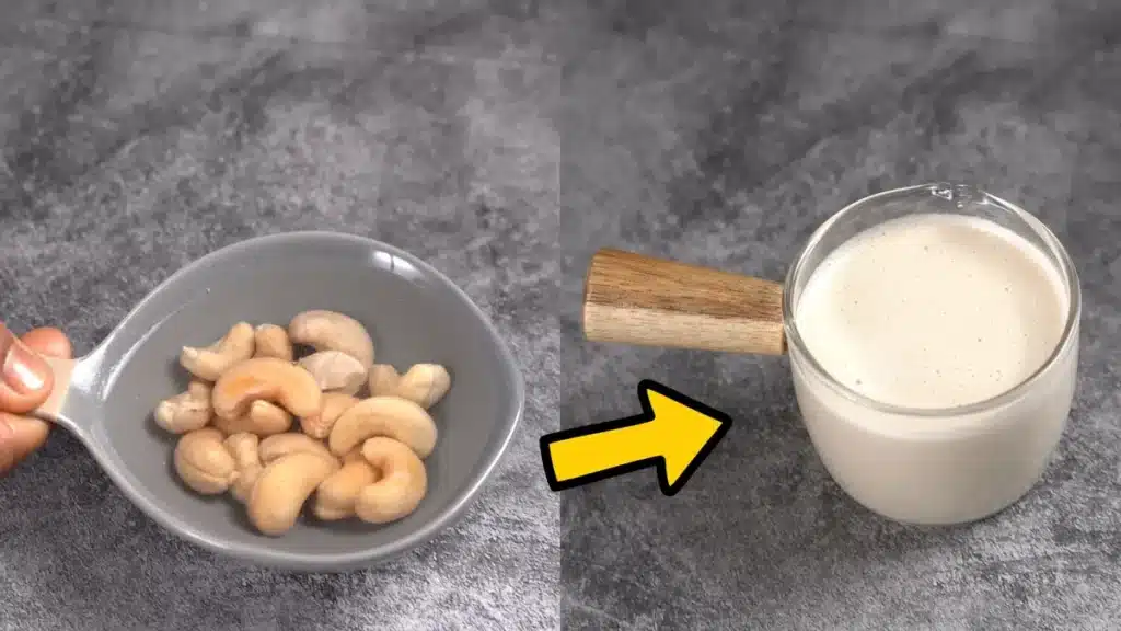 soak cashew then blend into paste