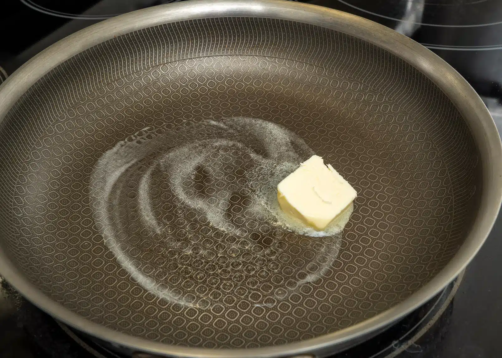 for tempering, heat a pan with butter or ghee