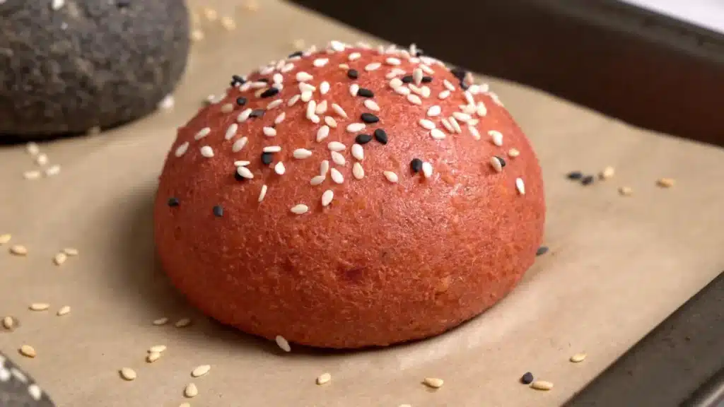 Red Lentil Bun: Soft, Colorful & No-Knead Bun Red Lentil Bun