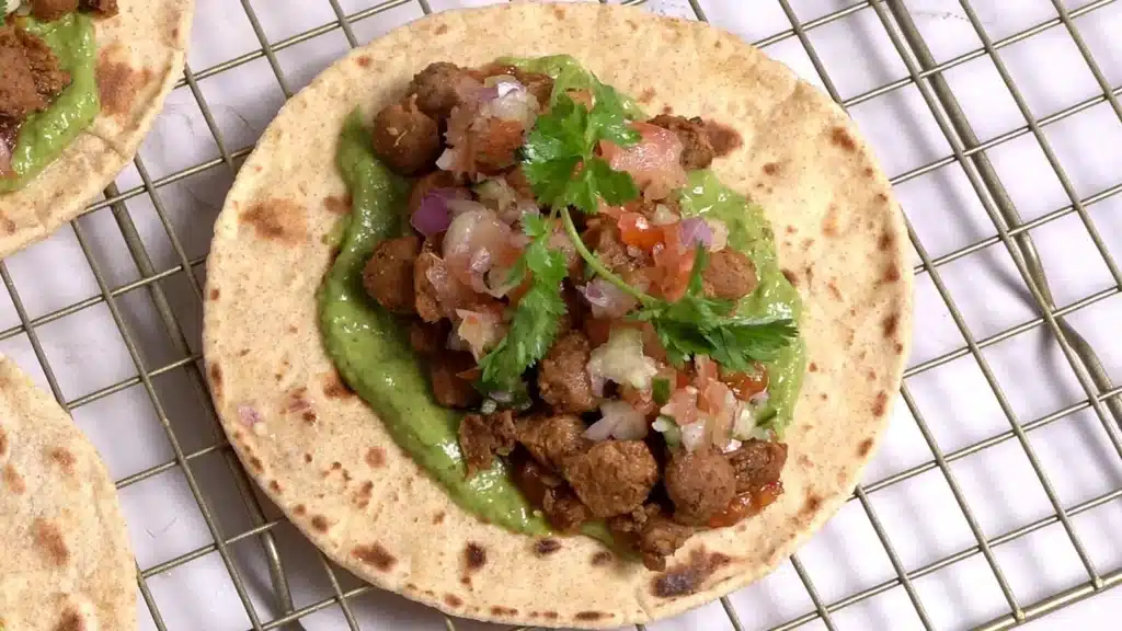 The Best No-Meat Soya Taco Recipe create final servings