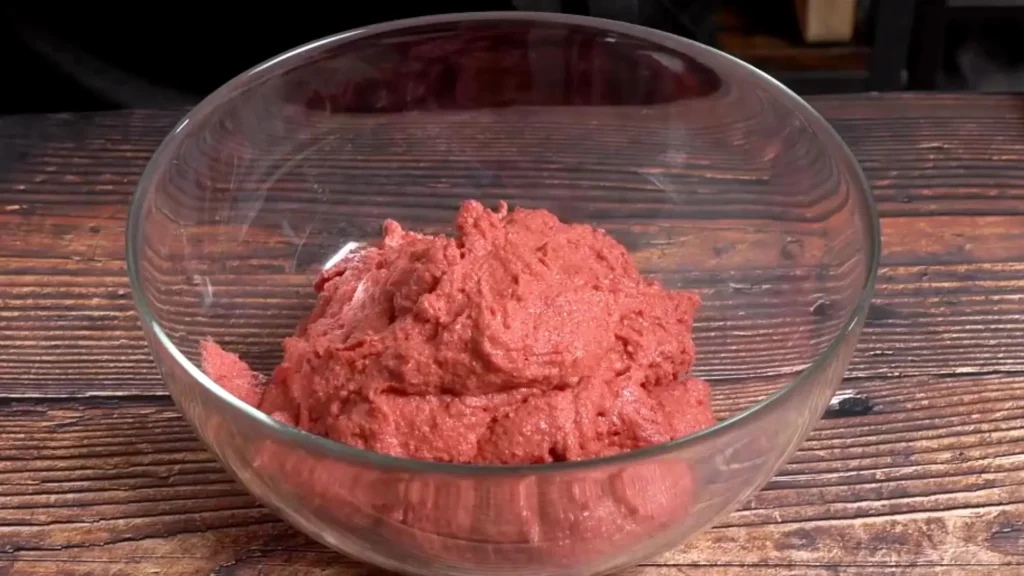 Red Lentil Bun: Soft, Colorful & No-Knead Bun grind to coarse paste