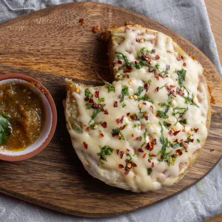 Home lentil pan pizza