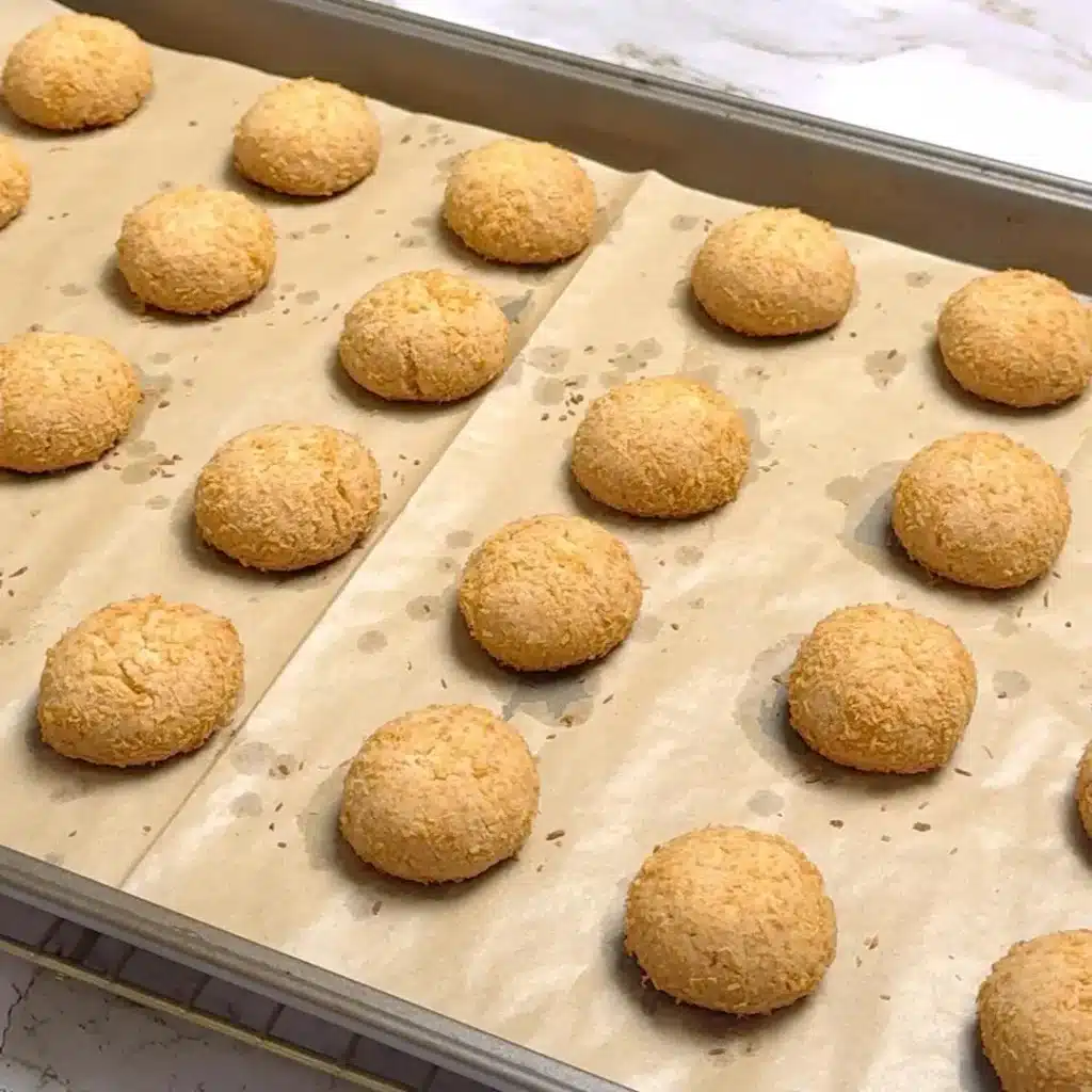Best Coconut Tea Biscuits for Your Next Cup of Tea for crunchy cookies , bake until golden brown