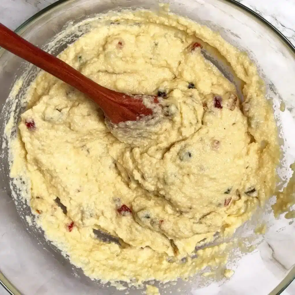 Lentil Tutti Frutti Bread Recipe: No flour No Egg in bowl add mixture and tutti fruti mix well