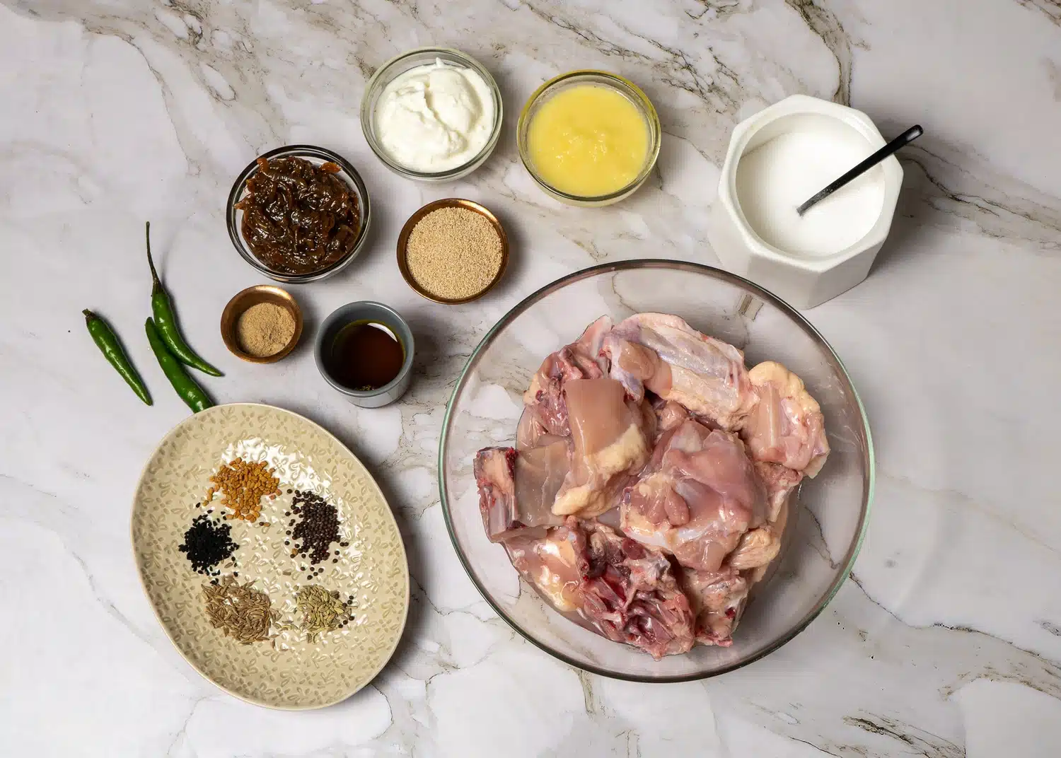 ingredients of mango poppy chicken