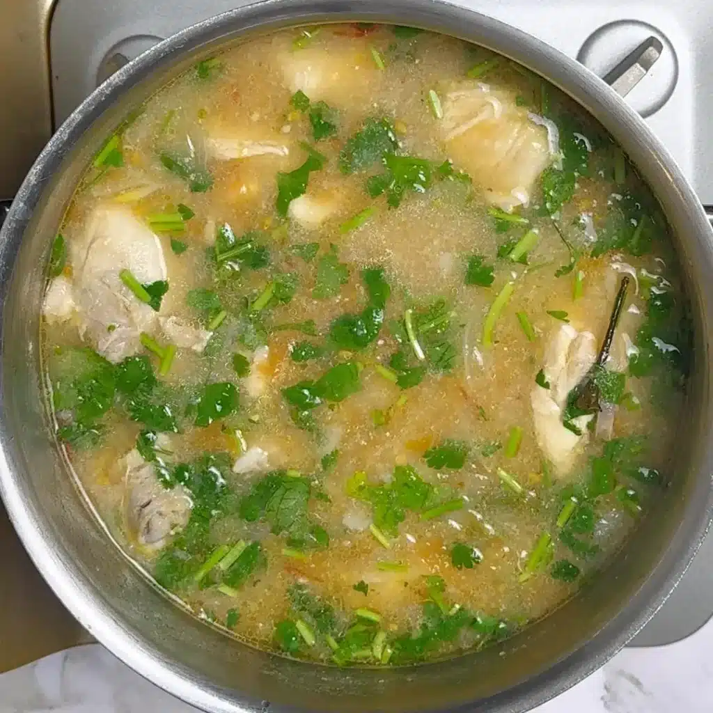 Zero Oil Chicken Stew: Easy Comfort Recipe once done , add coriander