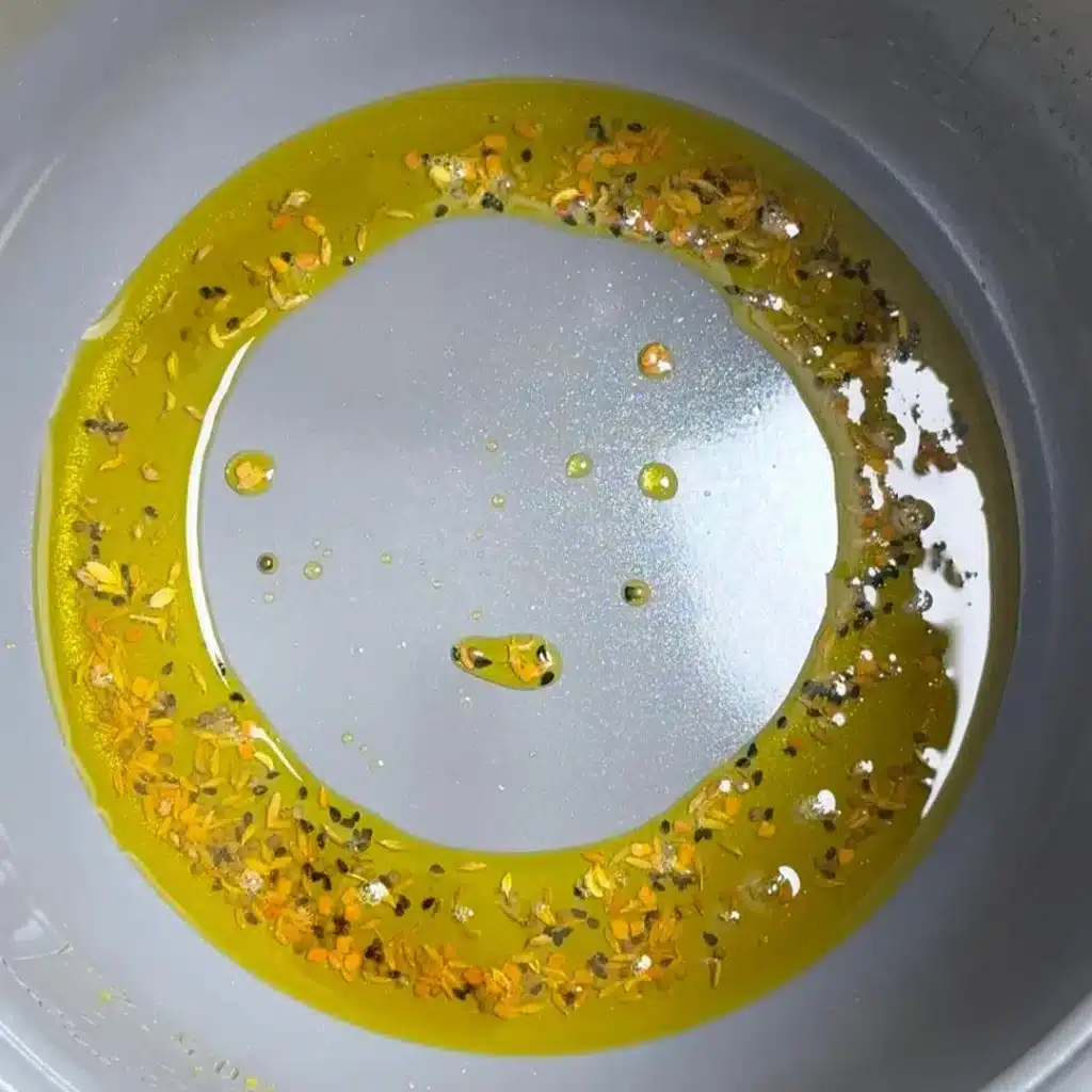 Mango Poppy Chicken: Easy Slow Cooker Recipe set cooker on saute mode , add dry ingredients