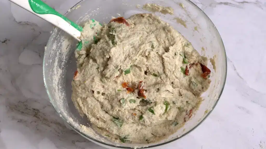 Gluten-Free Lentil Breadsticks (No Yeast, High Protein) transfer the mix into a bowl , add ingredients mix well