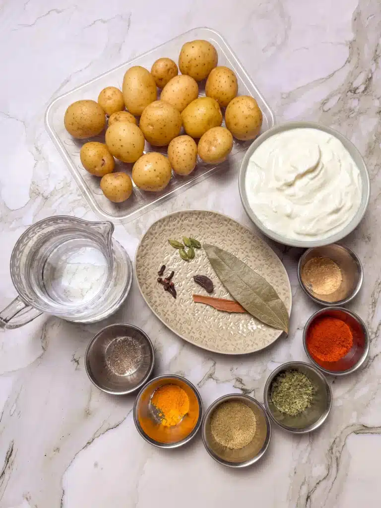 Kashmiri Dum Aloo Recipe: A Rich and Flavourful Indian Curry Kashmiri dum aalu ingredients