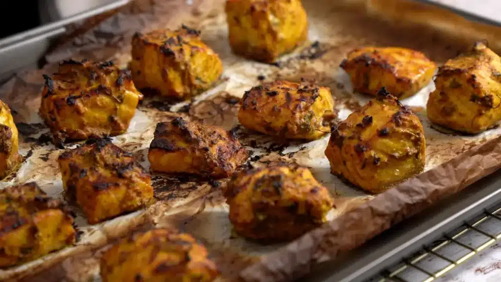 Broiled Tandoori Salmon Recipe in Under 25 Minutes broil on high for 7-9 mins