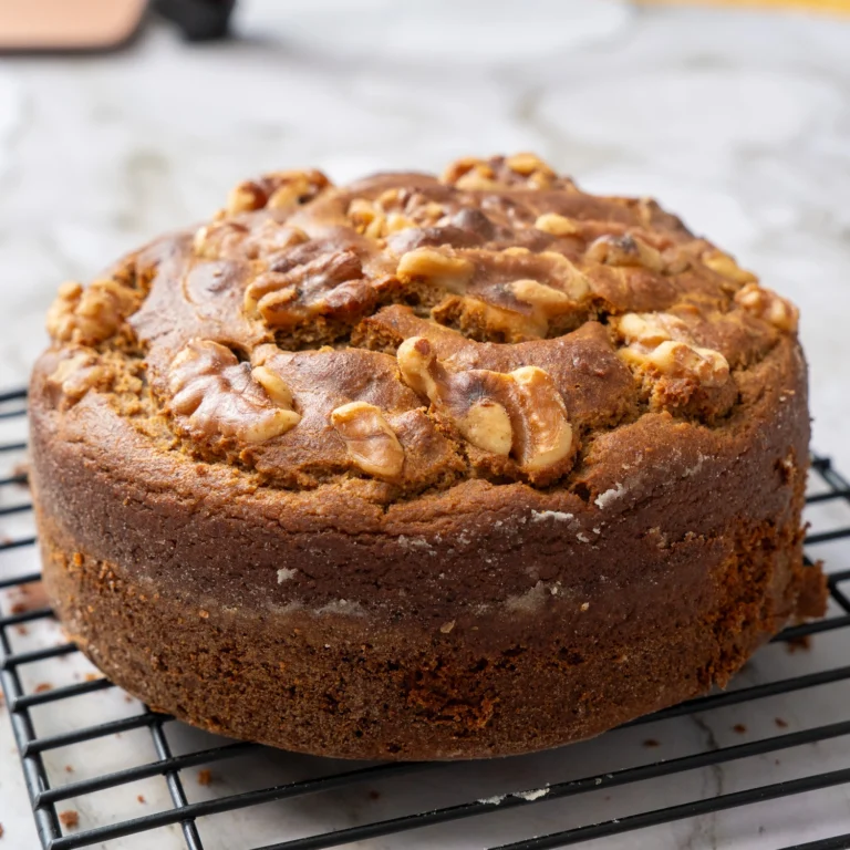 Home eggless walnut cake