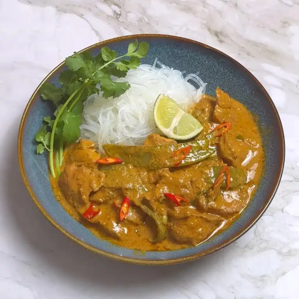 Easy & Creamy Crockpot Thai Chicken Curry enjoy thai chicken curry meal