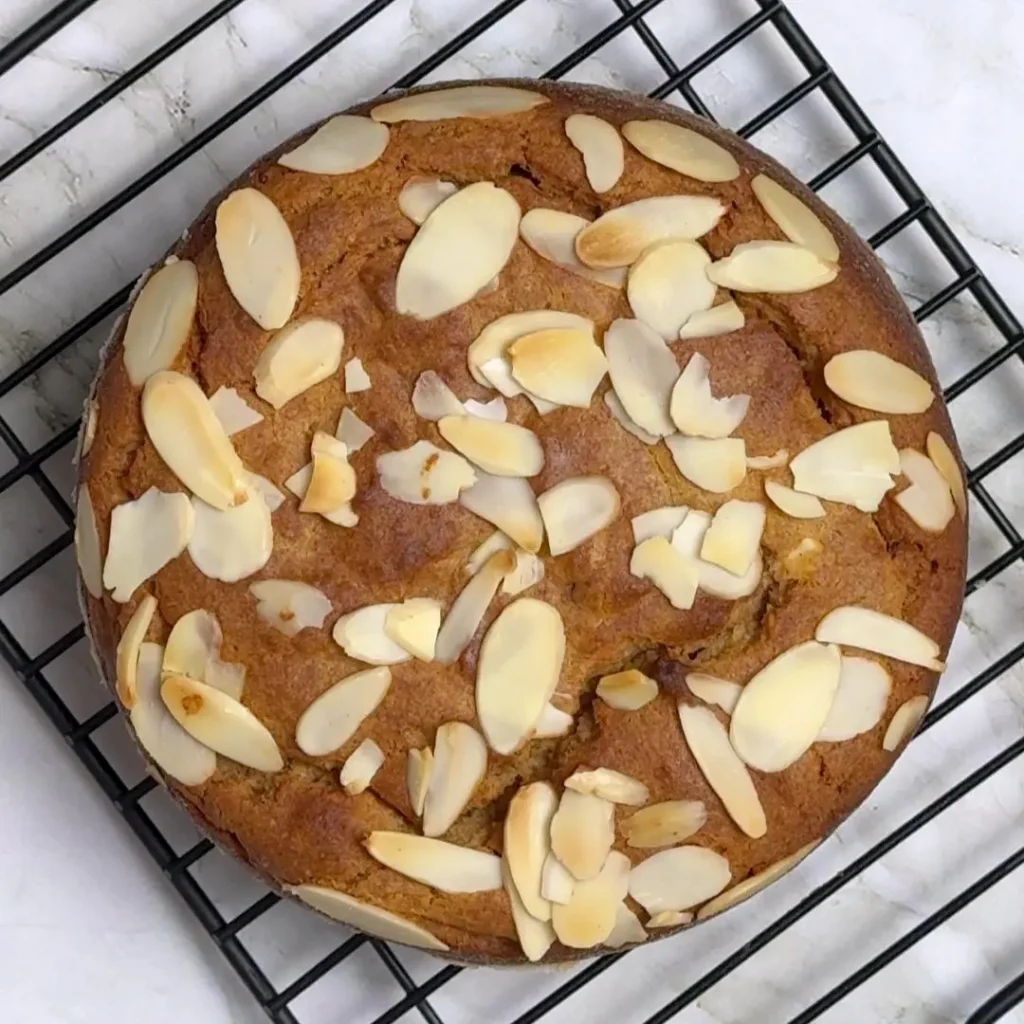 Simple Eggless Walnut Cake for Tea Time let the cake sit at room temperature
