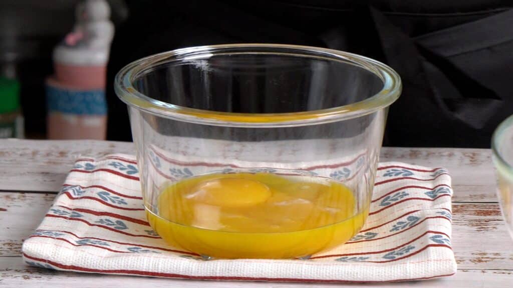 separate egg yolk