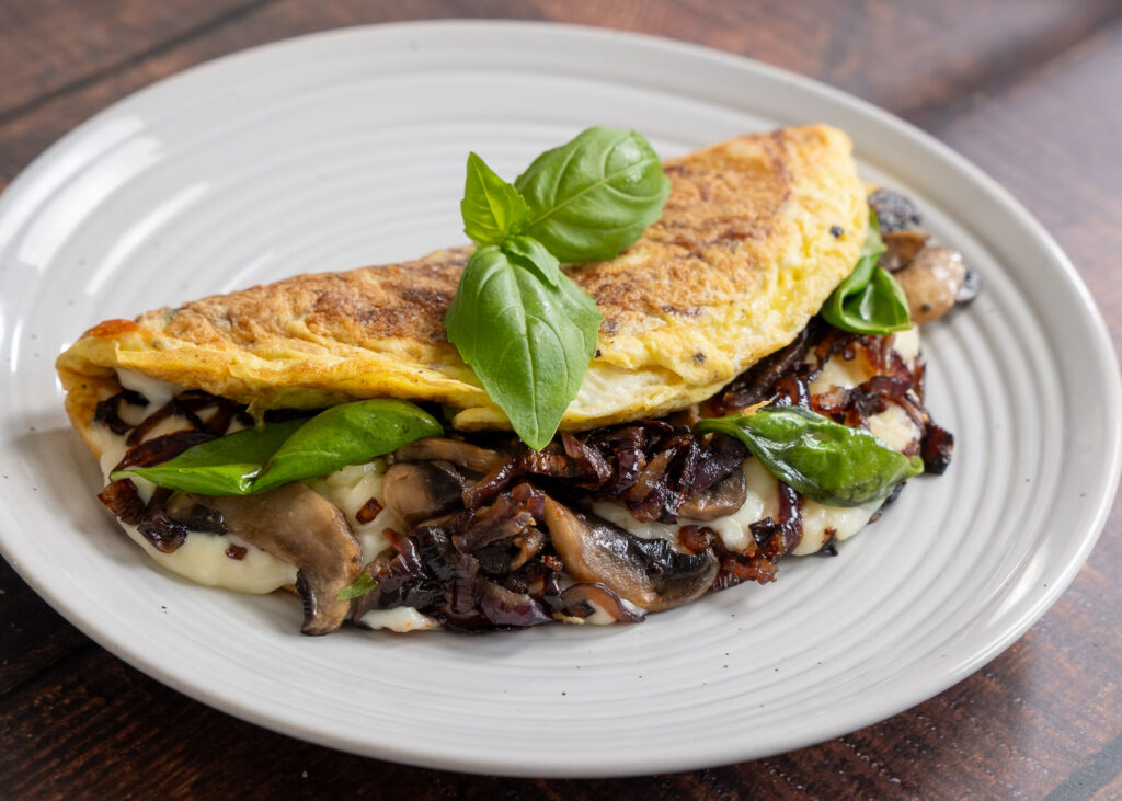 Easy Potato Omelette with Onions, Mushrooms and Cheese potato cheese omelette