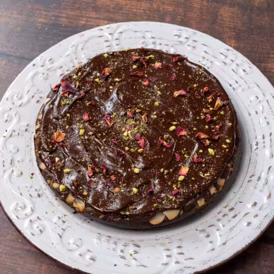 No bake choco banana cake