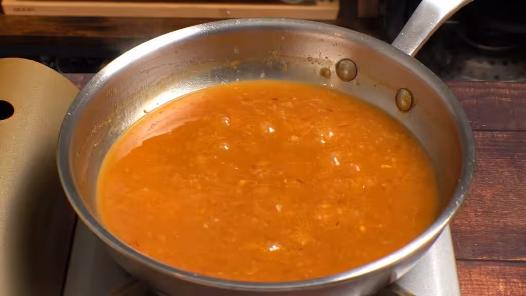 Simple Yet Impressive Orange Glazed Chicken add honey, sauce and orange zest, let it simmer