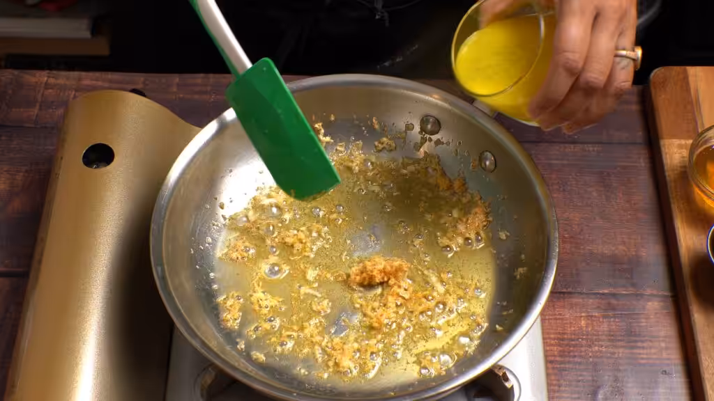 Simple Yet Impressive Orange Glazed Chicken add orange juice to roasted ginger garlic
