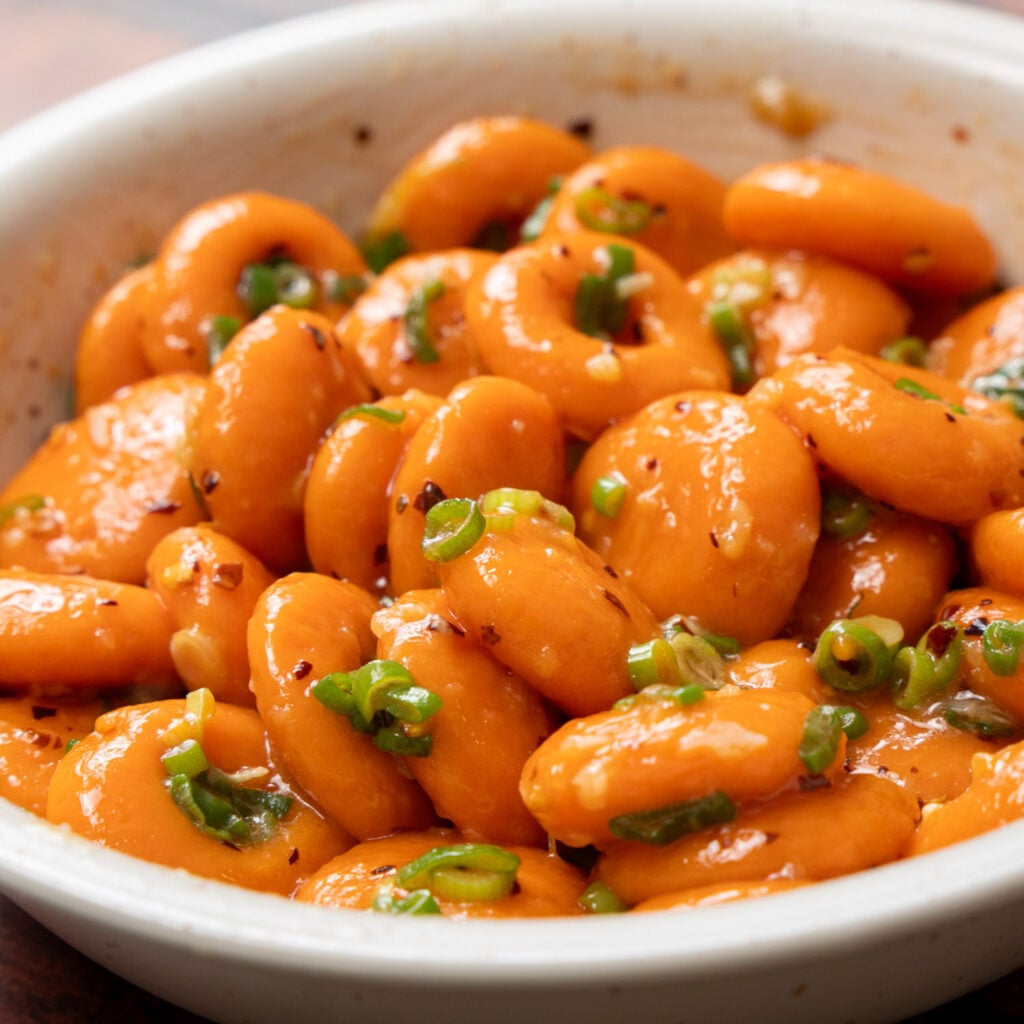 carrot button noodles