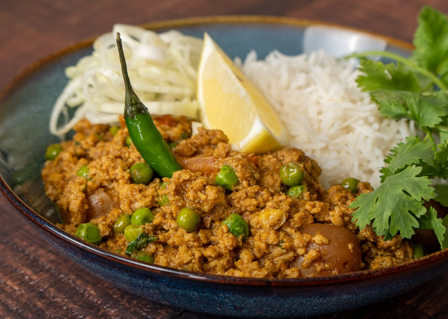 chicken mince and peas meal