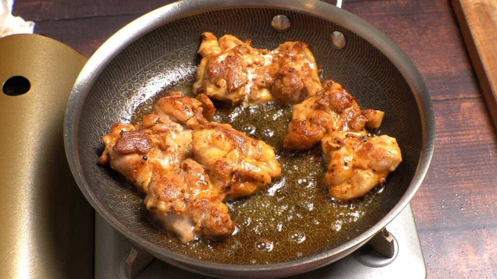 Simple Yet Impressive Orange Glazed Chicken cook chicken both side until golden brown