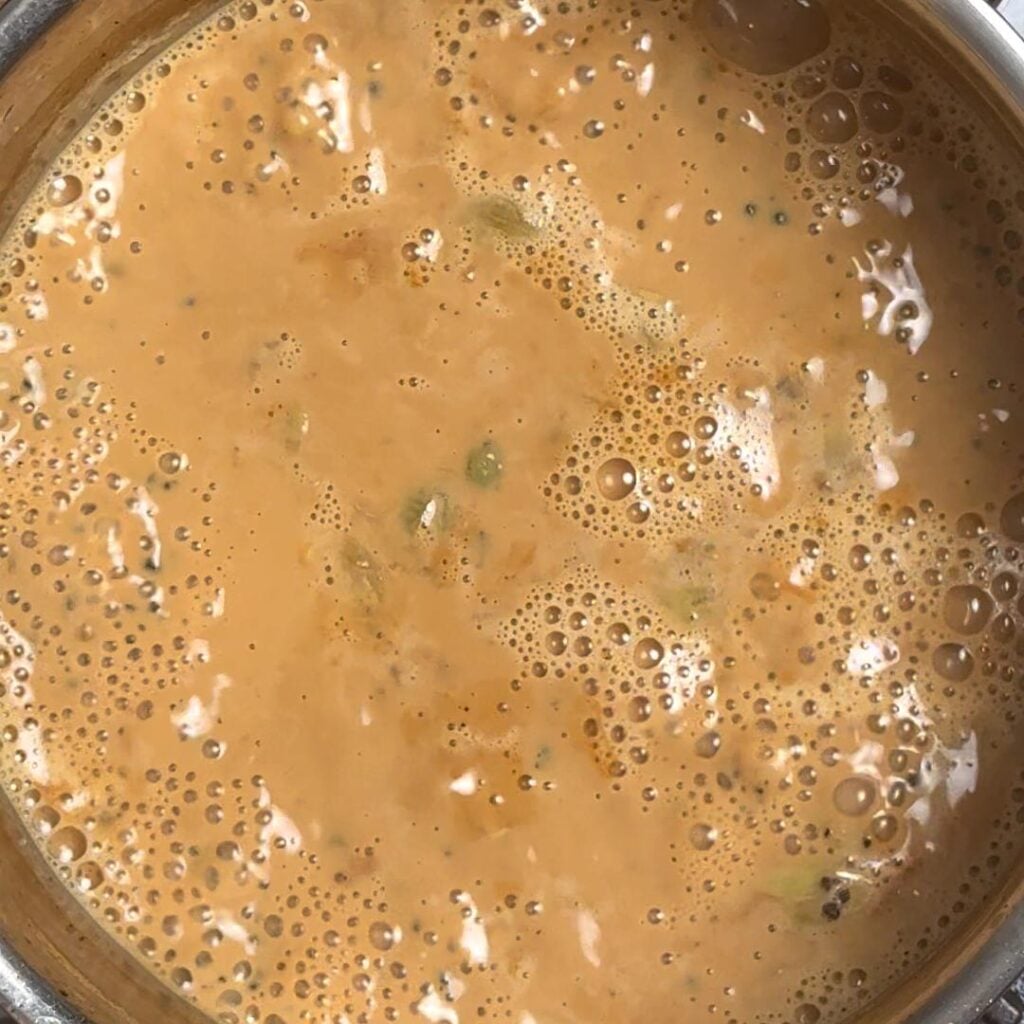 Caramel Tea With Whole Spices & Saffron Keep stirring in between. Once done strain the tea and serve hot with your