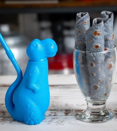 Blue roti made with butterfly pea flower natural color