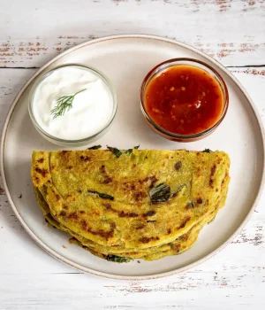 oats and basil flaky roti
