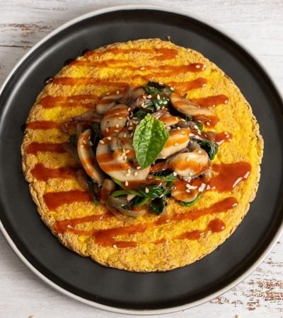 Vegan Omelette on a plate