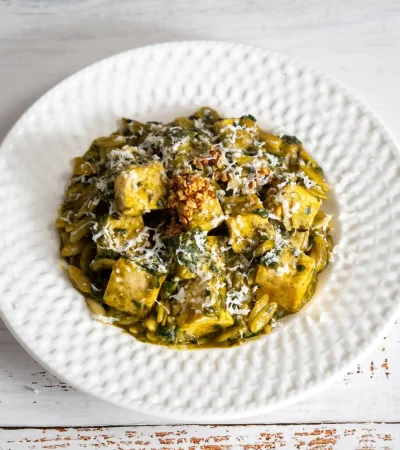 orzo palak paneer